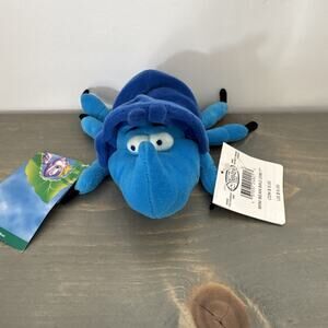 Disney Store DIM THE BEETLE Pixar A Bugs Life 7" Stuffed Mini Bean Bag Plush NWT